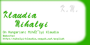 klaudia mihalyi business card